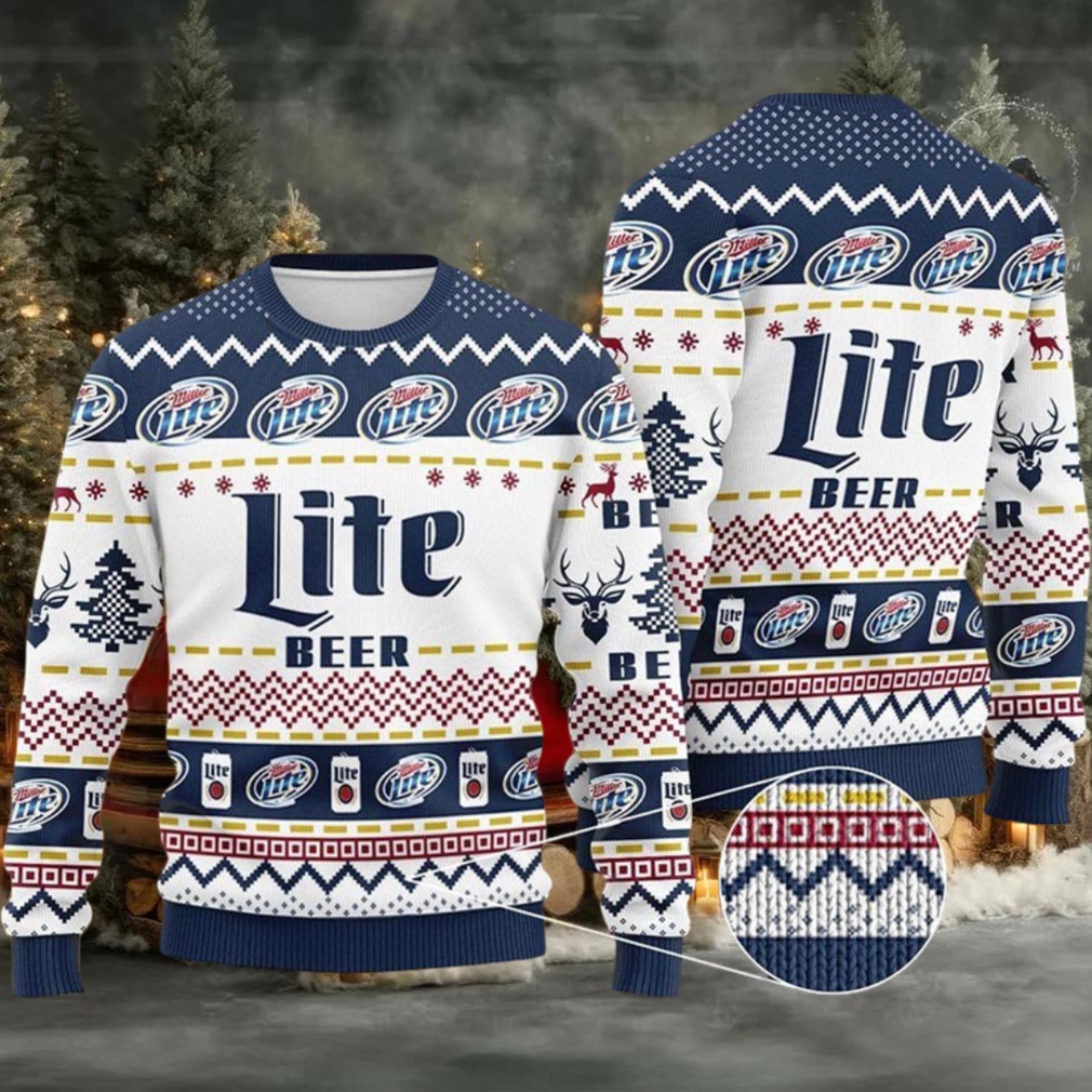 Miller Lite Ugly Christmas Sweater Amazing Gift Funny Ugly Sweater Miller Lite Ugly Christmas Sweater Amazing Gift Funny Ugly Sweater