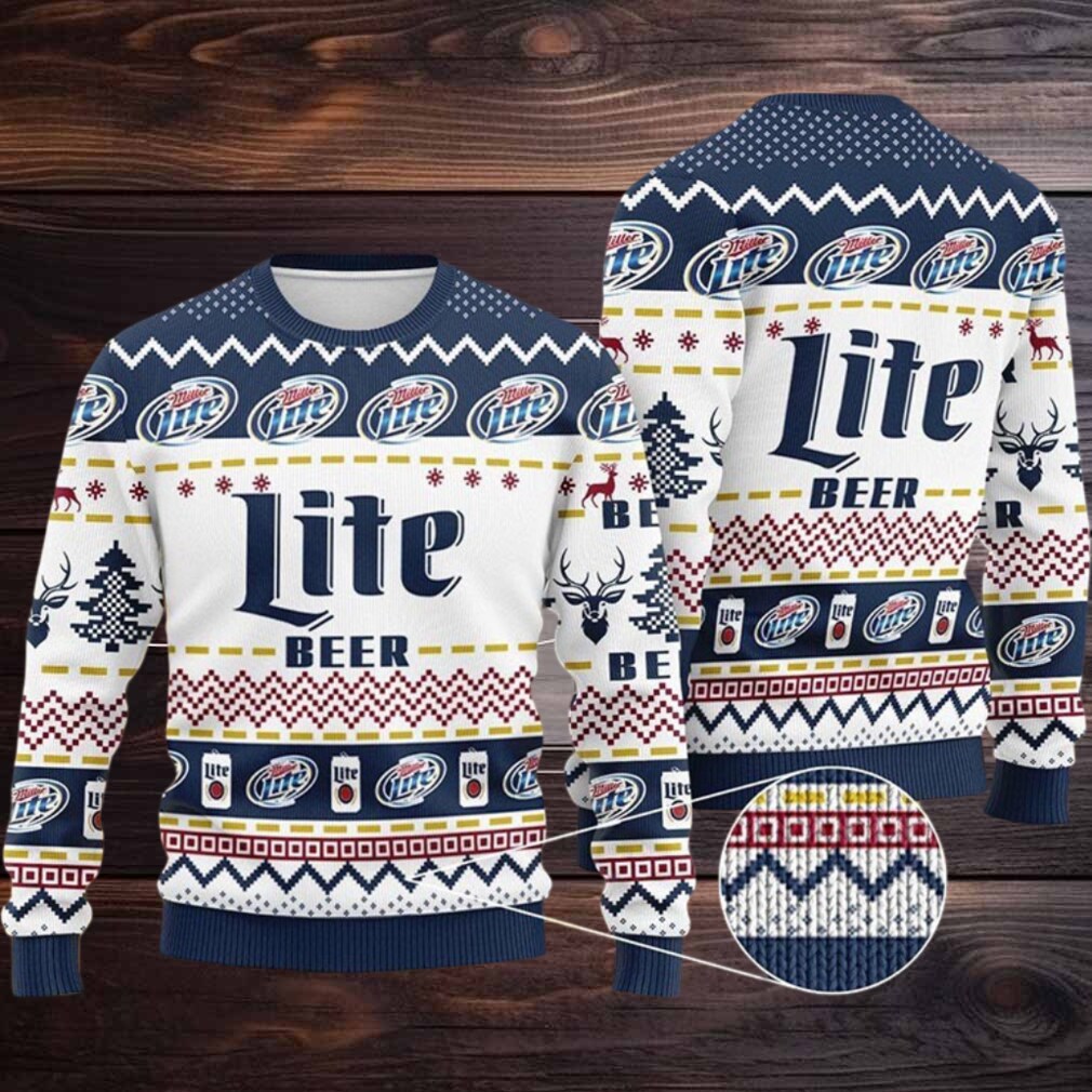 Miller Lite Ugly Christmas Sweater Amazing Gift Funny Ugly Sweater Miller Lite Ugly Christmas Sweater Amazing Gift Funny Ugly Sweater