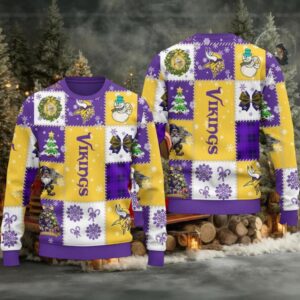 Minnesota Vikings 2025 Season’s Greetings Christmas Celebration Ugly Sweater