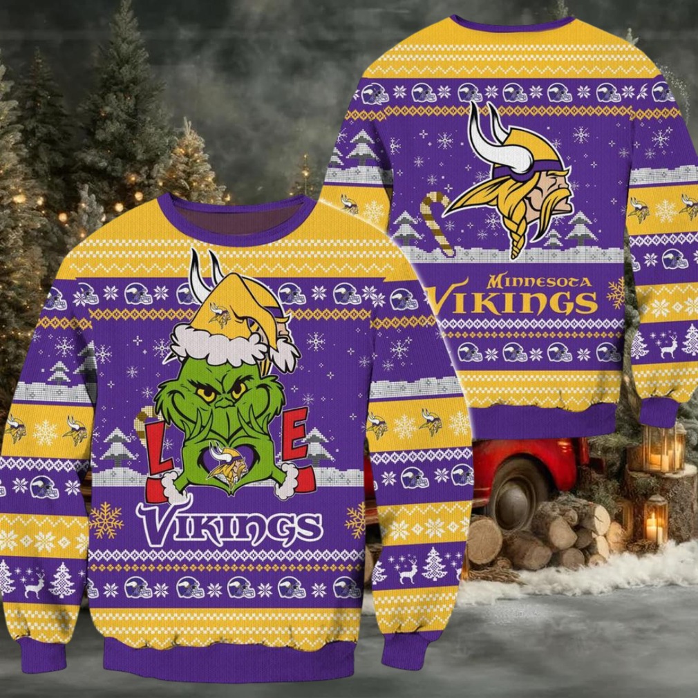 Minnesota Vikings NFL Grinch Football Limited Ugly Christmas Sweater Minnesota Vikings NFL Grinch Football Limited Ugly Christmas Sweater