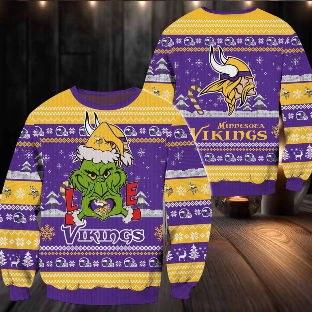 Minnesota Vikings NFL Grinch Football Limited Ugly Christmas Sweater Minnesota Vikings NFL Grinch Football Limited Ugly Christmas Sweater