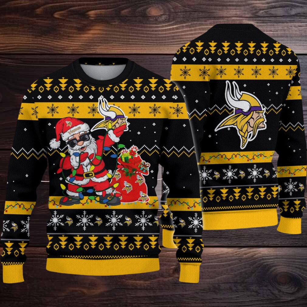 Minnesota Vikings Santa Claus Ugly Christmas Sweater Minnesota Vikings Santa Claus Ugly Christmas Sweater