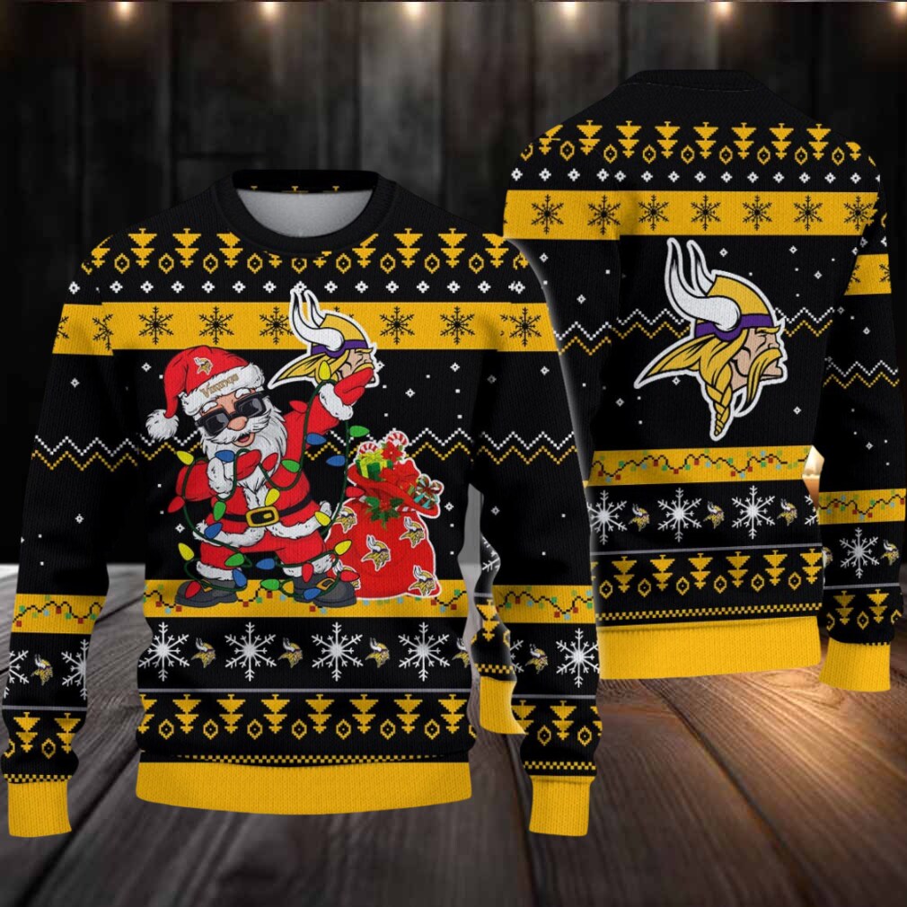 Minnesota Vikings Santa Claus Ugly Christmas Sweater Minnesota Vikings Santa Claus Ugly Christmas Sweater