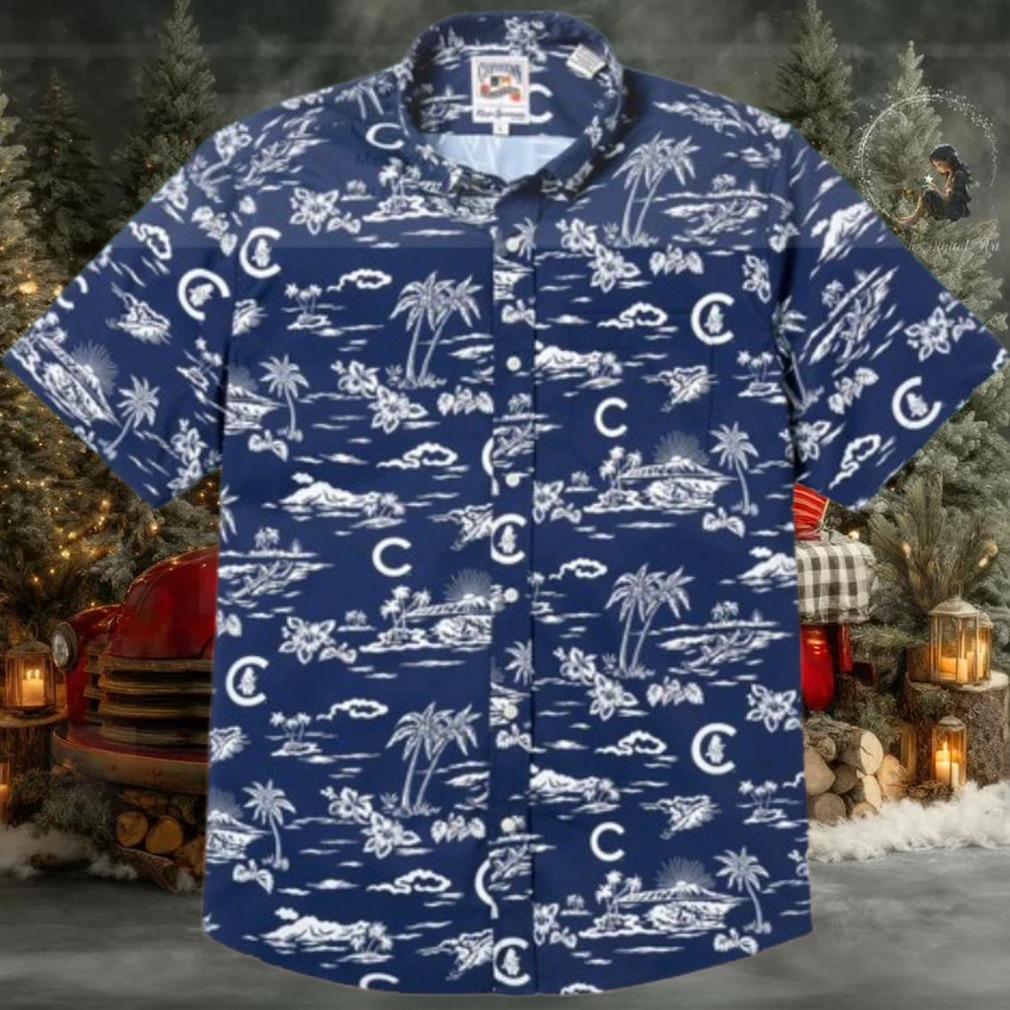 Mlb Chicago Cubs Tropical Island White Hawaiian Shirt Mlb Chicago Cubs Tropical Island White Hawaiian Shirt
