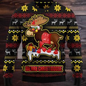 Moose Merry Christmoose Ugly Christmas Sweater