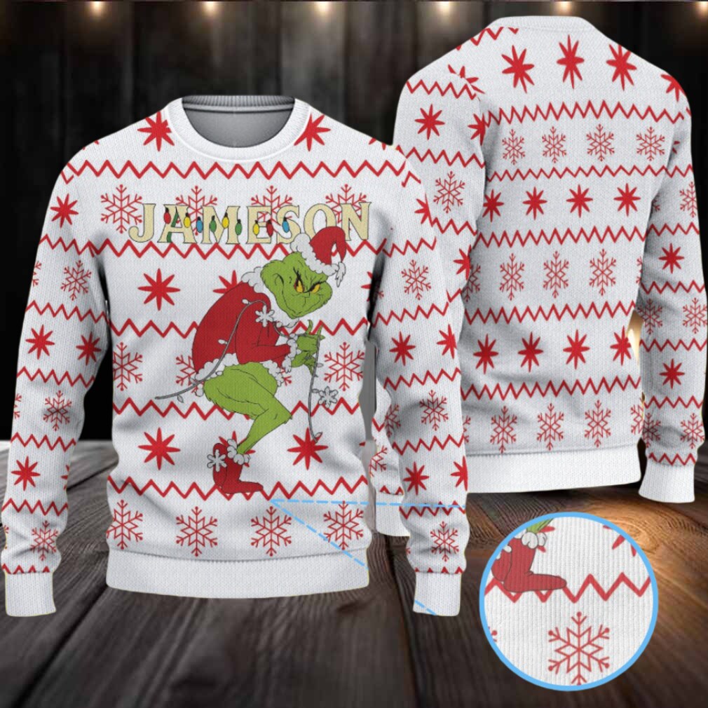 White Jameson Grinch Stealing Christmas Christmas Ugly Sweater White Jameson Grinch Stealing Christmas Christmas Ugly Sweater