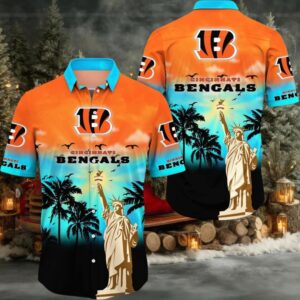NFL Cincinnati Bengals Hawaii Shirt Statue Of Liberty Aloha Shirt