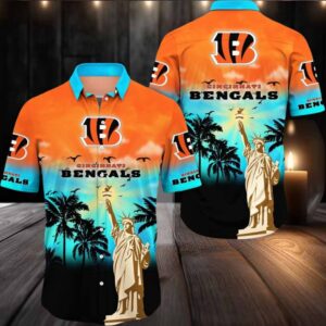NFL Cincinnati Bengals Hawaii Shirt Statue Of Liberty Aloha Shirt