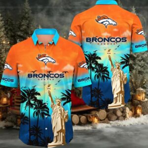 NFL Denver Broncos Hawaii Shirt Statue Of Liberty Aloha Shirt NFL Denver Broncos Hawaii Shirt Statue Of Liberty Aloha Shirt