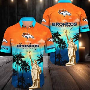 NFL Denver Broncos Hawaii Shirt Statue Of Liberty Aloha Shirt