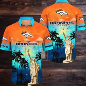NFL Denver Broncos Hawaii Shirt Statue Of Liberty Aloha Shirt
