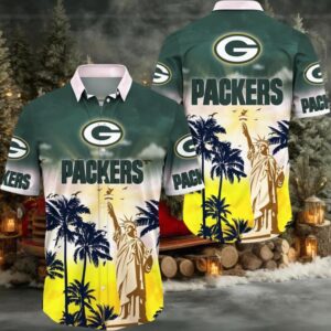 NFL Green Bay Packers Hawaii Shirt Statue Of Liberty Aloha Shirt