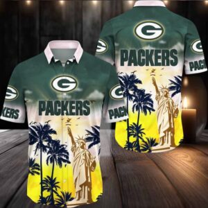 NFL Green Bay Packers Hawaii Shirt Statue Of Liberty Aloha Shirt