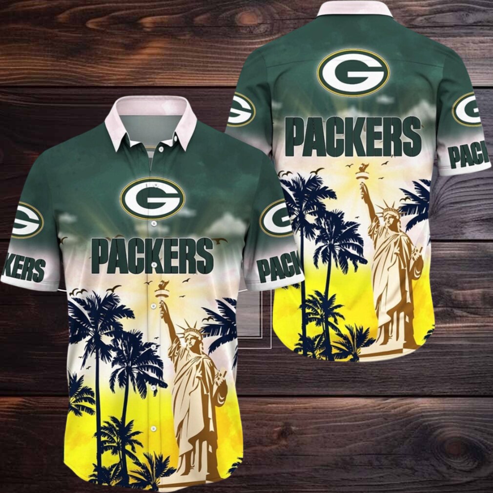 NFL Green Bay Packers Hawaii Shirt Statue Of Liberty Aloha Shirt NFL Green Bay Packers Hawaii Shirt Statue Of Liberty Aloha Shirt