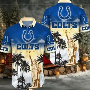 NFL Indianapolis Colts Hawaii Shirt Statue Of Liberty Aloha Shirt NFL Indianapolis Colts Hawaii Shirt Statue Of Liberty Aloha Shirt