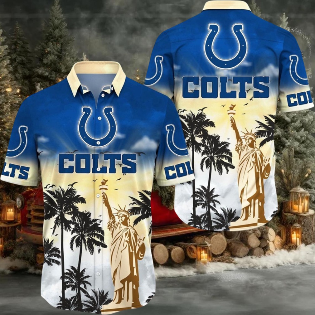 NFL Indianapolis Colts Hawaii Shirt Statue Of Liberty Aloha Shirt