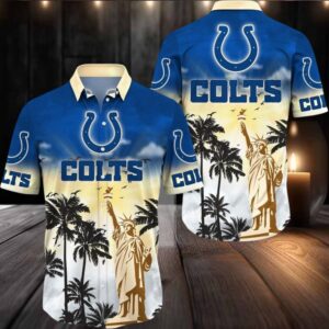 NFL Indianapolis Colts Hawaii Shirt Statue Of Liberty Aloha Shirt