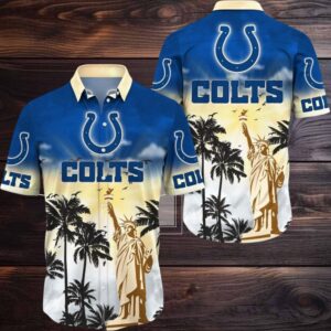 NFL Indianapolis Colts Hawaii Shirt Statue Of Liberty Aloha Shirt