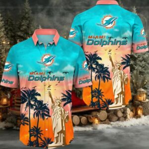 NFL Miami Dolphins Hawaii Shirt Statue Of Liberty Aloha Shirt