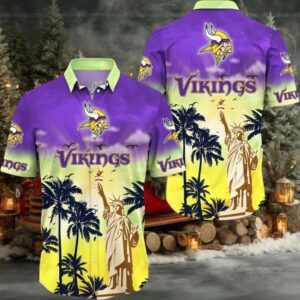 NFL Minnesota Vikings Hawaii Shirt Statue Of Liberty Aloha Shirt