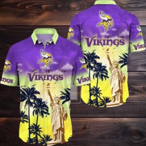 NFL Minnesota Vikings Hawaii Shirt Statue Of Liberty Aloha Shirt