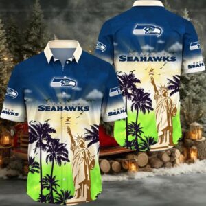 NFL Seattle Seahawks Hawaii Shirt Statue Of Liberty Aloha Shirt