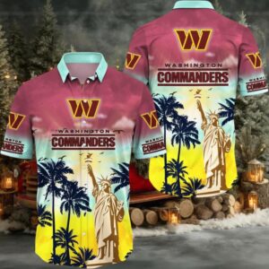 NFL Washington Commanders Hawaii Shirt Statue Of Liberty Aloha Shirt