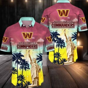NFL Washington Commanders Hawaii Shirt Statue Of Liberty Aloha Shirt