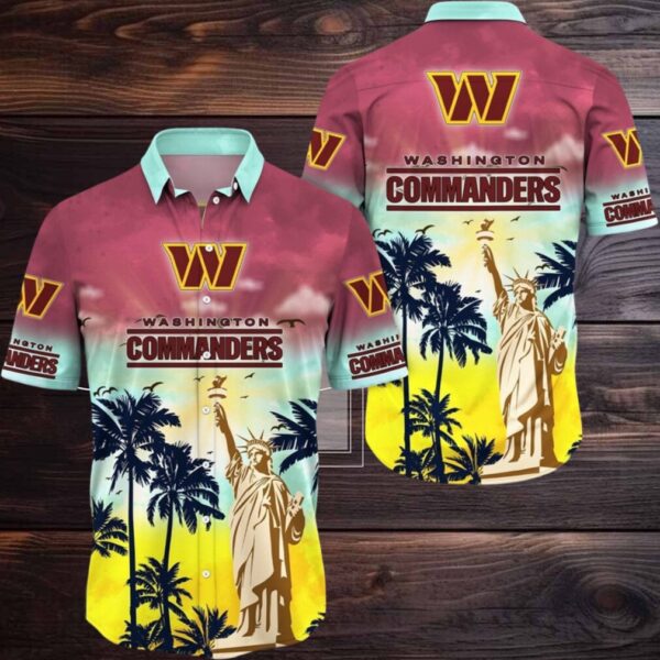 NFL Washington Commanders Hawaii Shirt Statue Of Liberty Aloha Shirt