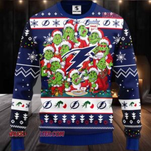 NHL Tampa Bay Lightning 12 Grinch Xmas Day Ugly Christmas Sweater