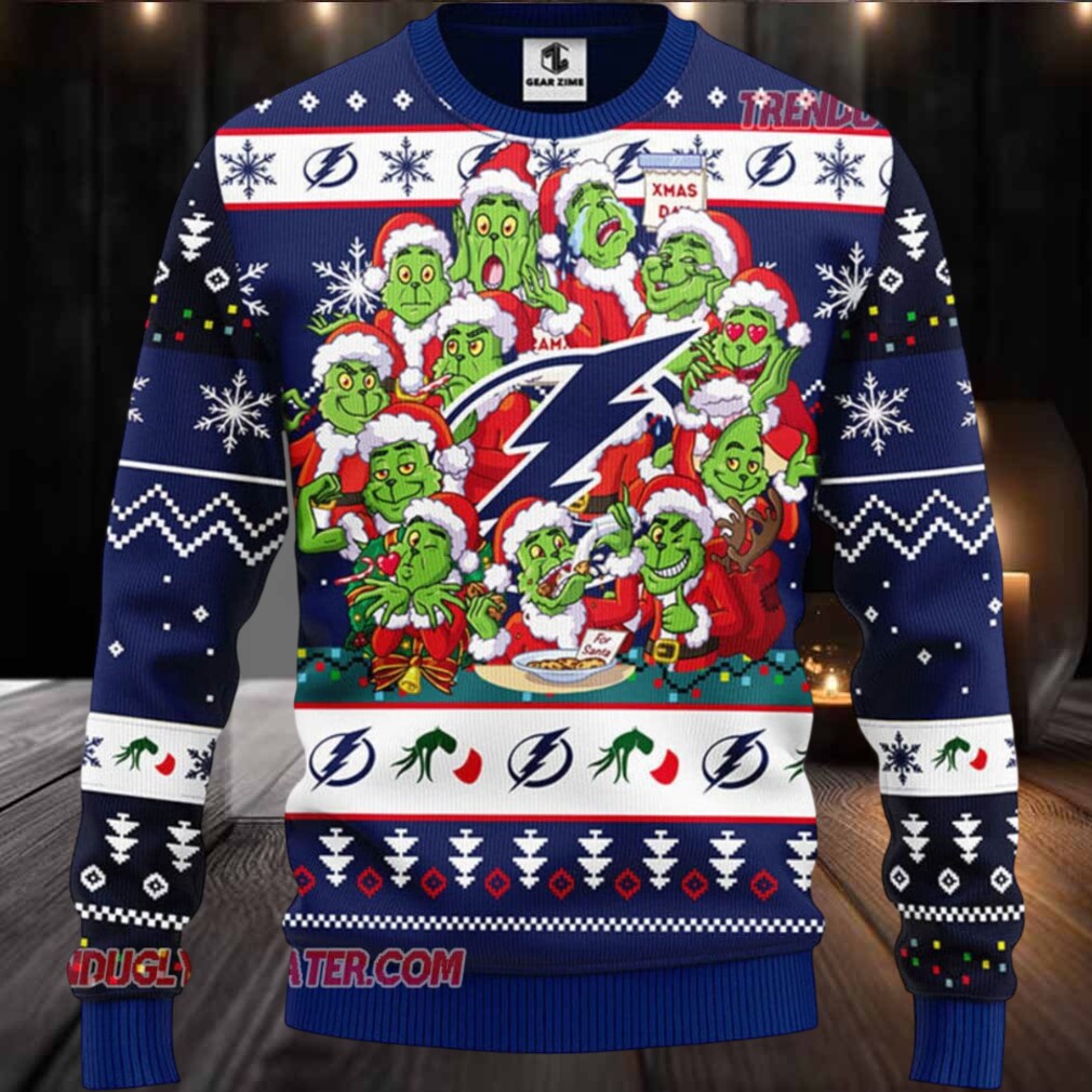 NHL Tampa Bay Lightning 12 Grinch Xmas Day Ugly Christmas Sweater NHL Tampa Bay Lightning 12 Grinch Xmas Day Ugly Christmas Sweater