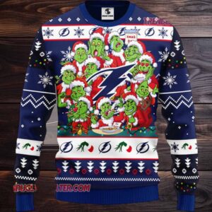 NHL Tampa Bay Lightning 12 Grinch Xmas Day Ugly Christmas Sweater