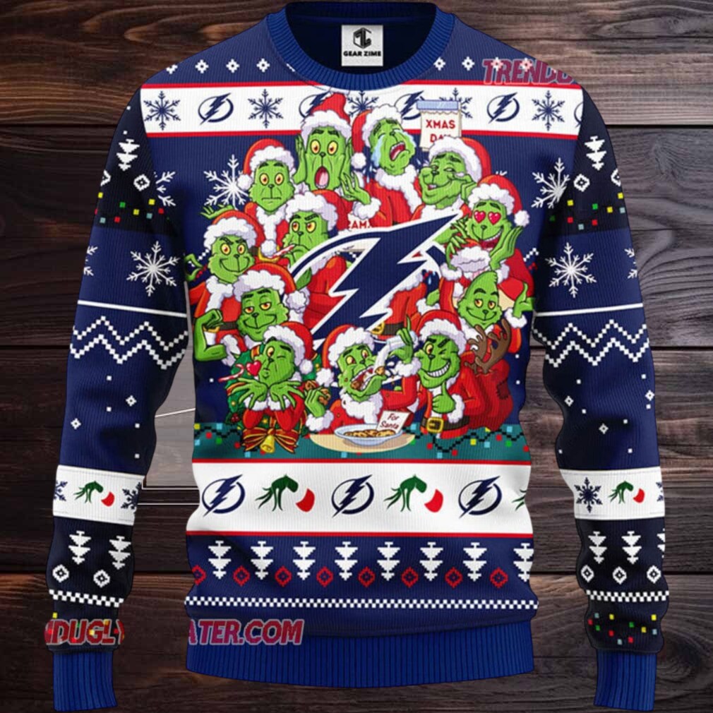 NHL Tampa Bay Lightning 12 Grinch Xmas Day Ugly Christmas Sweater NHL Tampa Bay Lightning 12 Grinch Xmas Day Ugly Christmas Sweater