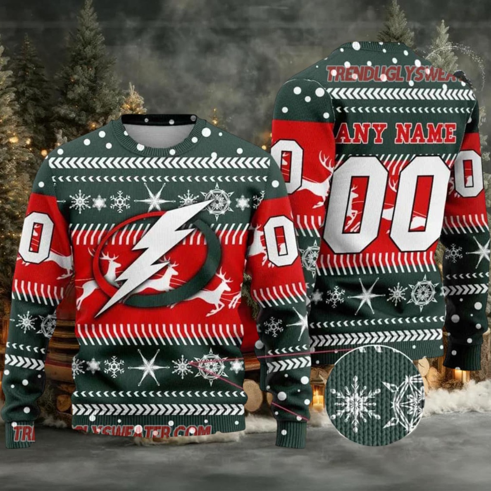 NHL Tampa Bay Lightning Personalized Name & Number Ugly Christmas Sweater NHL Tampa Bay Lightning Personalized Name & Number Ugly Christmas Sweater