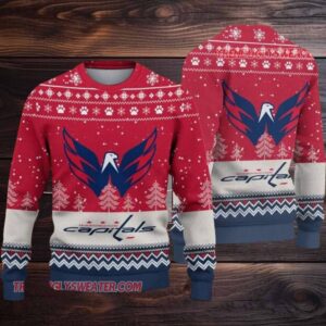 NHL Washington Capitals Big Logo Ugly Christmas Sweater