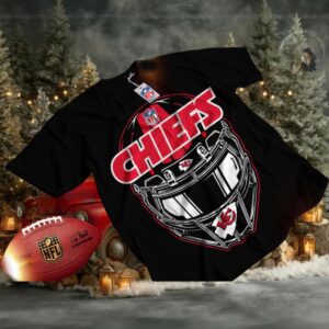 Kansas City Chiefs Team Logo T Shirt with Helmet Graphic
