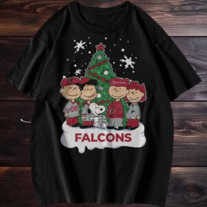 Peanuts Snoopy and Friends Atlanta Falcons Christmas T Shirt