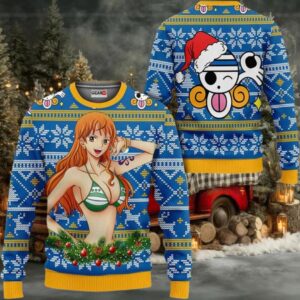 Nami Anime Xmas Gifts One Piece Ugly Christmas Sweater