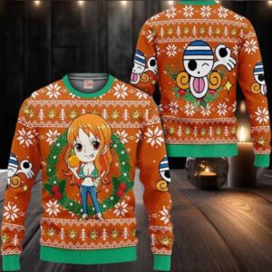 Nami Anime Xmas One Piece Ugly Christmas Sweater