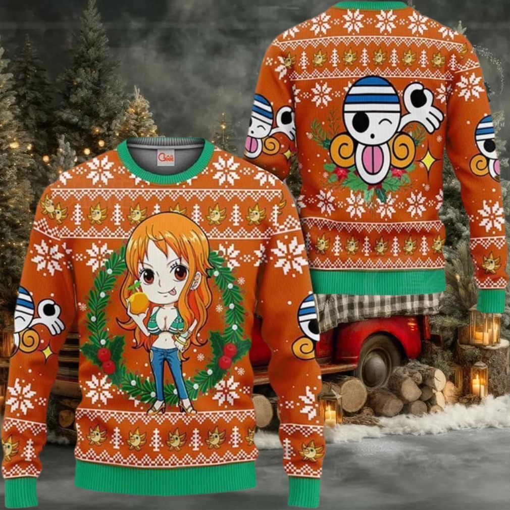 Nami Anime Xmas One Piece Ugly Christmas Sweater Nami Anime Xmas One Piece Ugly Christmas Sweater