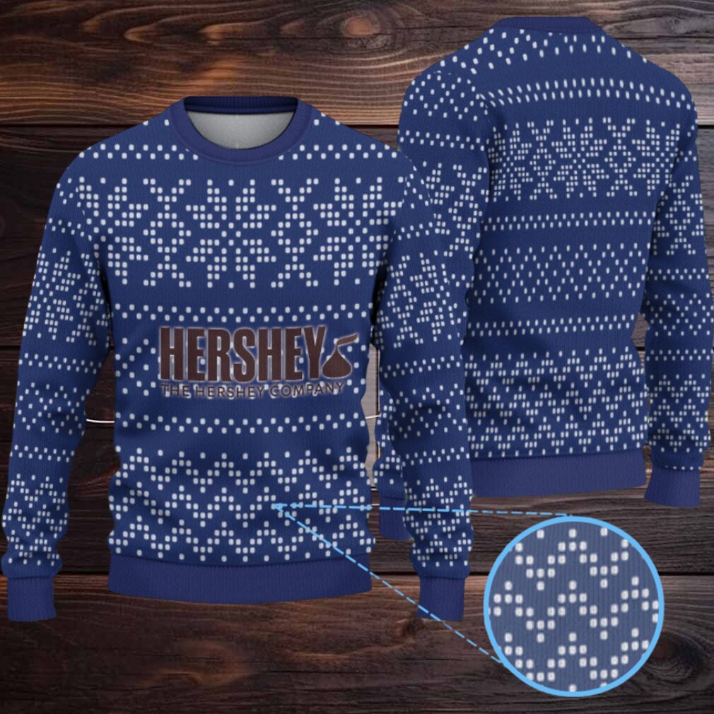 Navy Blue Dot Snowflake Fair Isle Hennessy Ugly Christmas Sweater Navy Blue Dot Snowflake Fair Isle Hennessy Ugly Christmas Sweater