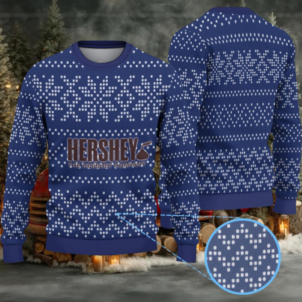 Navy Blue Dot Snowflake Fair Isle Hennessy Ugly Christmas Sweater Navy Blue Dot Snowflake Fair Isle Hennessy Ugly Christmas Sweater