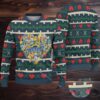 White Red and Green Fair Isle Santa Crown Royal Ugly Christmas Sweater White Red and Green Fair Isle Santa Crown Royal Ugly Christmas Sweater
