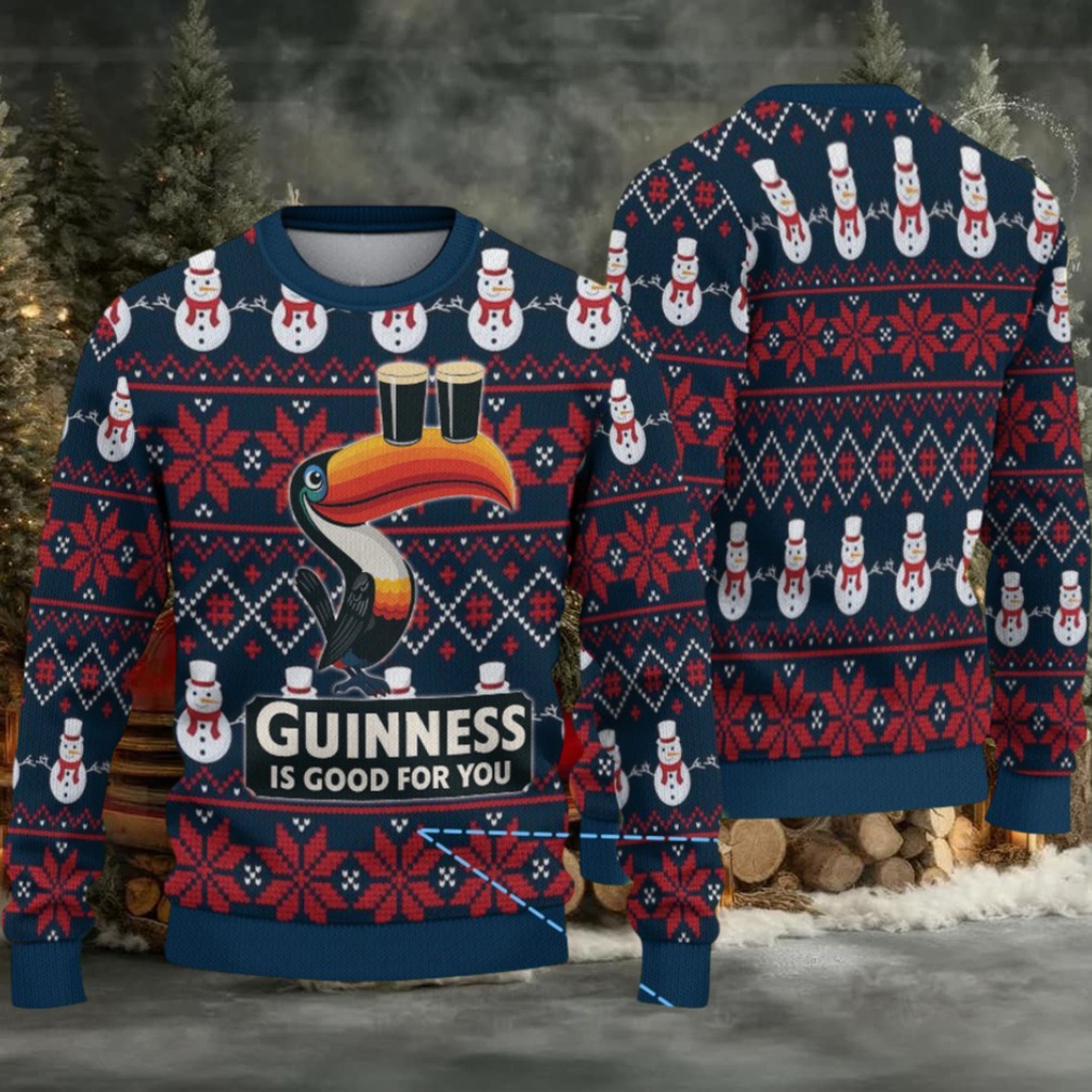 Navy Snowman & Poinsettia Fair Isle Guinness Toucan Ugly Christmas Sweater Navy Snowman & Poinsettia Fair Isle Guinness Toucan Ugly Christmas Sweater