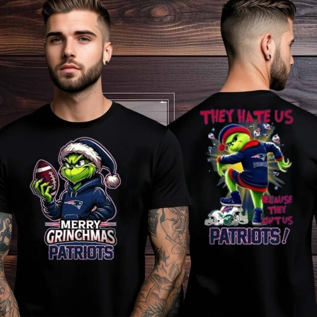 New England Patriots Grinch Merry Christmas Grinchmas 2025 Personalized Football Logo Two Sided Shirt New England Patriots Grinch Merry Christmas Grinchmas 2025 Personalized Football Logo Two Sided Shirt