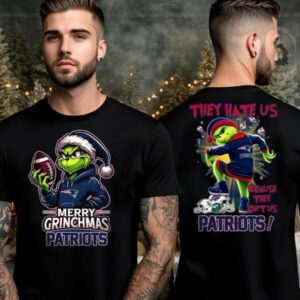 New England Patriots Grinch Merry Christmas Grinchmas 2025 Personalized Football Logo Two Sided Shirt