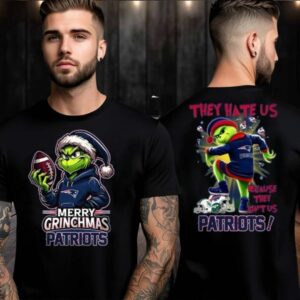 New England Patriots Grinch Merry Christmas Grinchmas 2025 Personalized Football Logo Two Sided Shirt