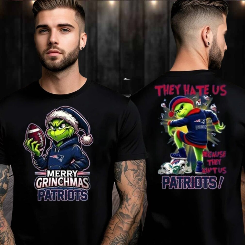 New England Patriots Grinch Merry Christmas Grinchmas 2025 Personalized Football Logo Two Sided Shirt New England Patriots Grinch Merry Christmas Grinchmas 2025 Personalized Football Logo Two Sided Shirt