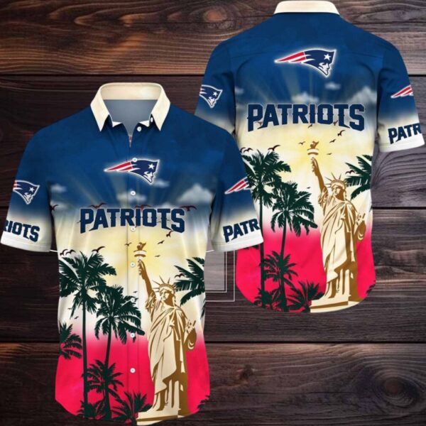 New England Patriots Hawaii Shirt Statue Of Liberty Aloha Shirt