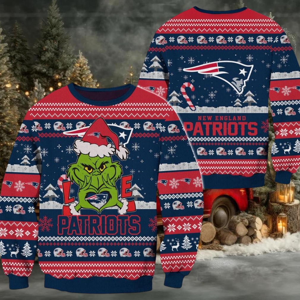 New England Patriots NFL Grinch Football Limited Ugly Christmas Sweater New England Patriots NFL Grinch Football Limited Ugly Christmas Sweater